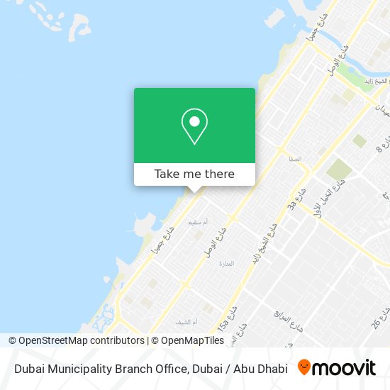 Dubai Municipality Branch Office map