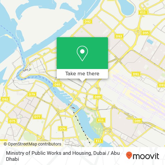 Ministry of Public Works and Housing map