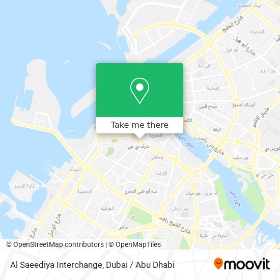Al Saeediya Interchange map