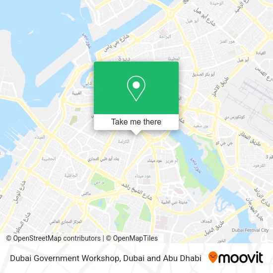 Dubai Government Workshop map