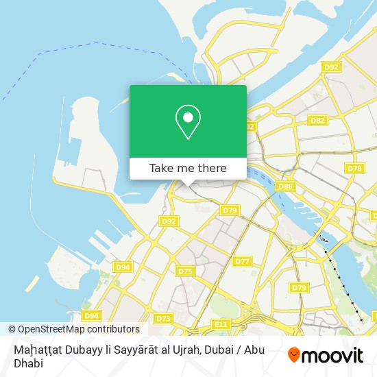 Maḩaţţat Dubayy li Sayyārāt al Ujrah map