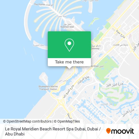 Le Royal Meridien Beach Resort Spa Dubai map