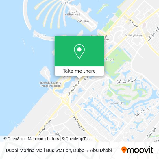 Dubai Marina Mall Bus Station map