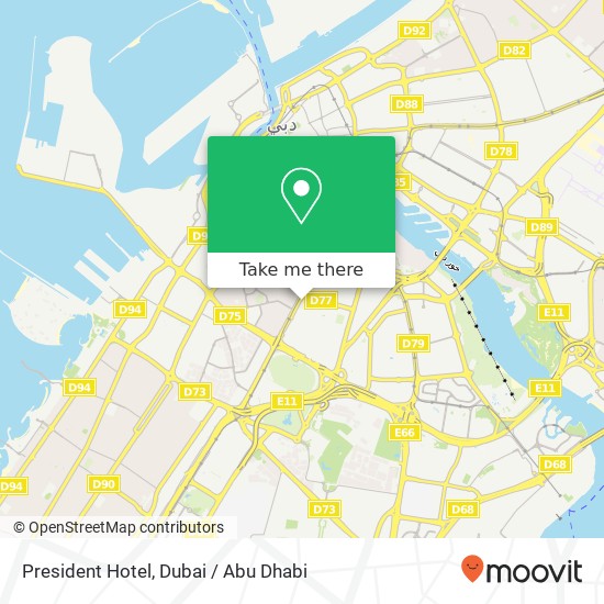 President Hotel map