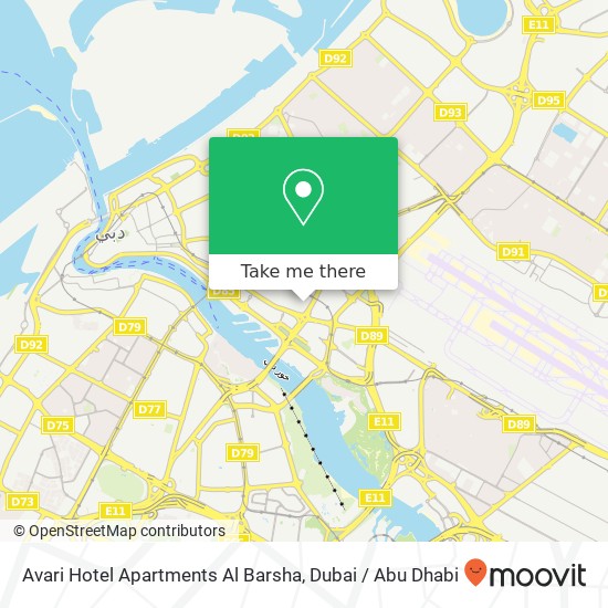 Avari Hotel Apartments Al Barsha map