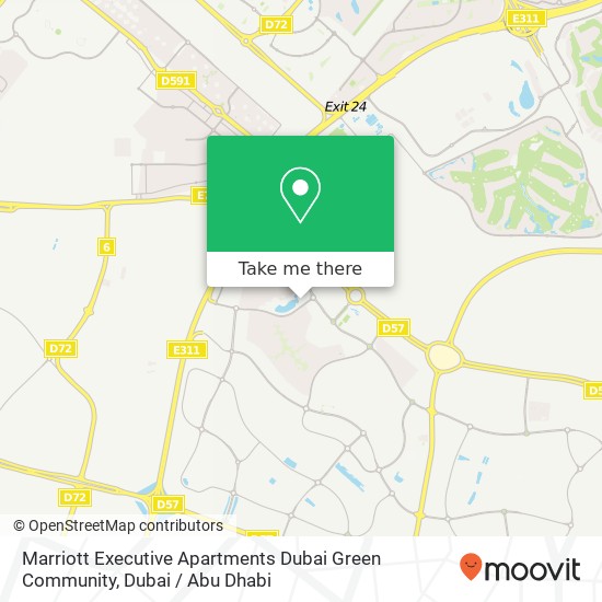 Marriott Executive Apartments Dubai Green Community map