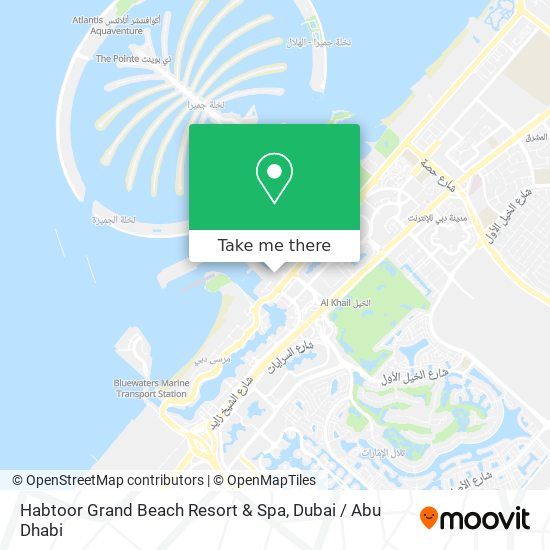 Habtoor Grand Beach Resort & Spa map