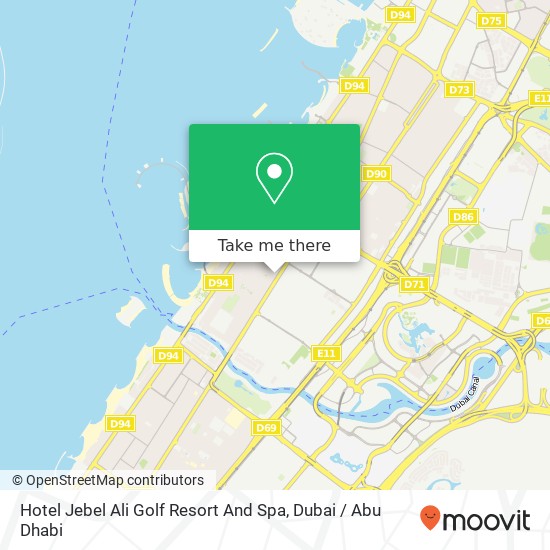 Hotel Jebel Ali Golf Resort And Spa map