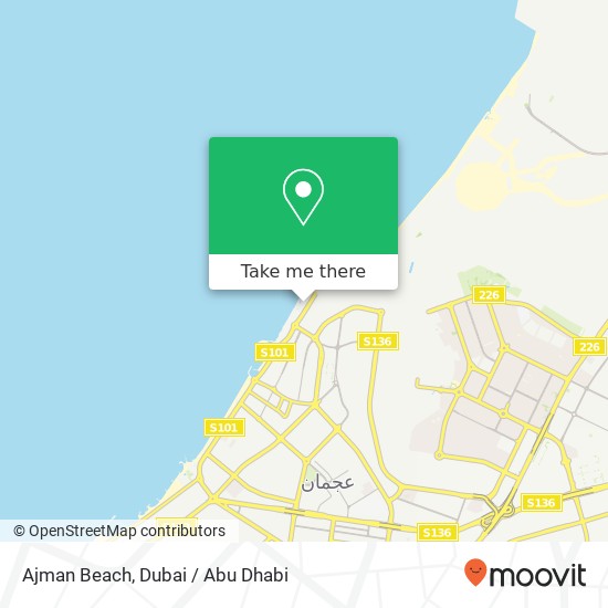 Ajman Beach map