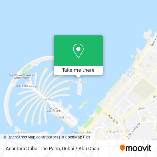 Anantara Dubai The Palm map