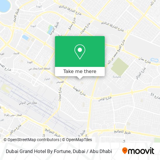 Dubai Grand Hotel By Fortune map