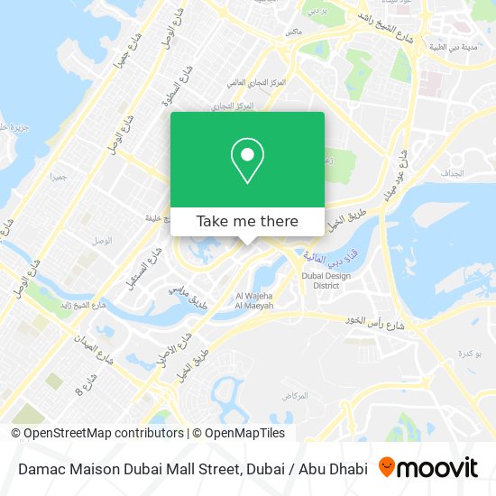Damac Maison Dubai Mall Street map