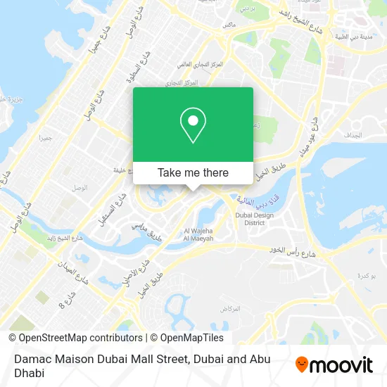 Damac Maison Dubai Mall Street map