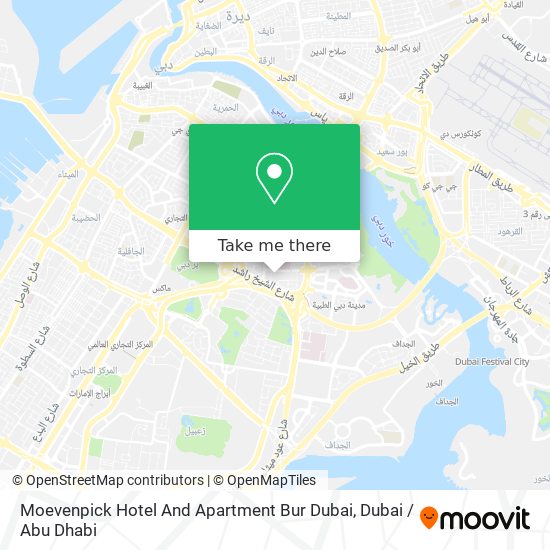 Moevenpick Hotel And Apartment Bur Dubai map