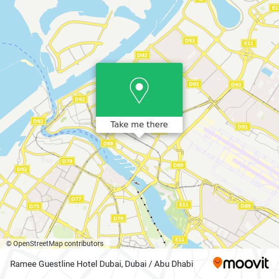 Ramee Guestline Hotel Dubai map