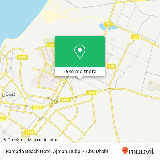 Ramada Beach Hotel Ajman map