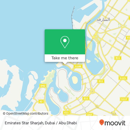 Emirates Star Sharjah map