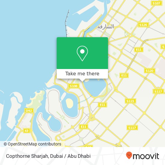Copthorne Sharjah map