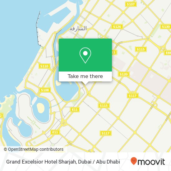 Grand Excelsior Hotel Sharjah map