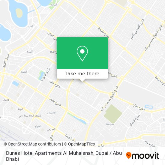 Dunes Hotel Apartments Al Muhaisnah map