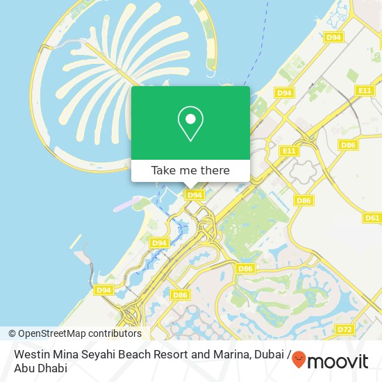 Westin Mina Seyahi Beach Resort and Marina map