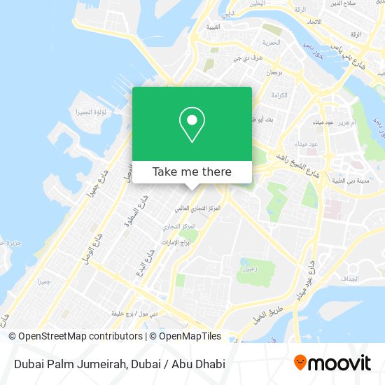 Dubai Palm Jumeirah map