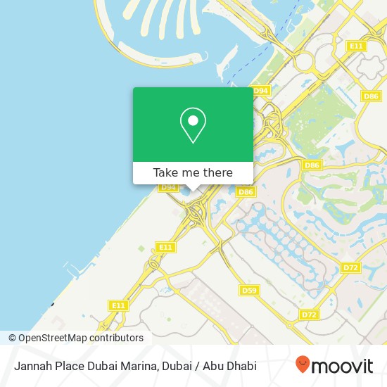 Jannah Place Dubai Marina map