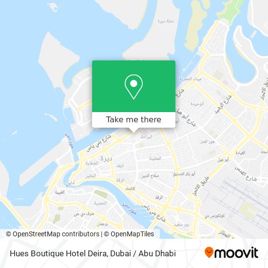 Hues Boutique Hotel Deira map