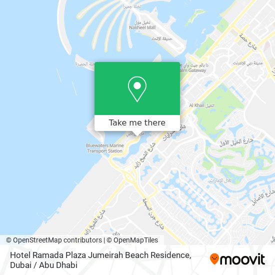 Hotel Ramada Plaza Jumeirah Beach Residence map