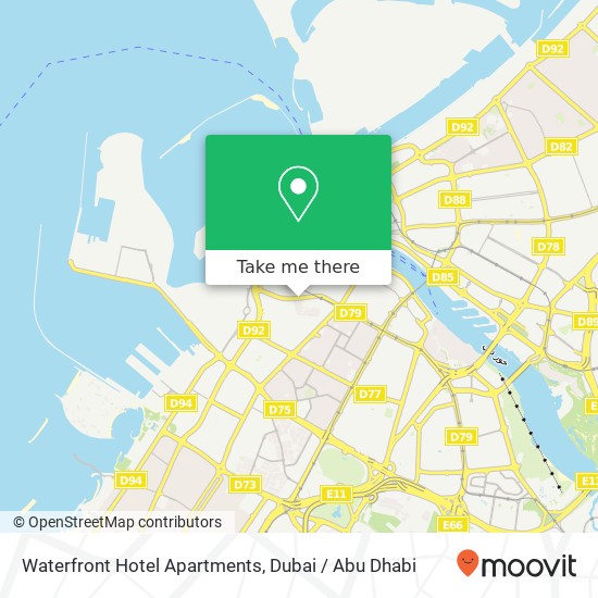 Waterfront Hotel Apartments map