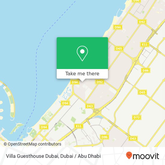 Villa Guesthouse Dubai map