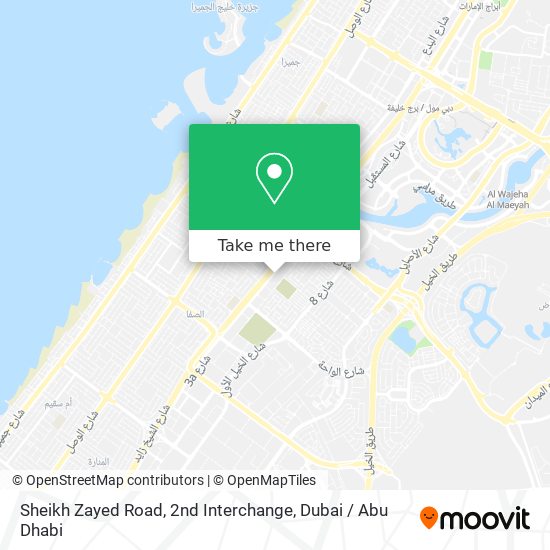 Sheikh Zayed Road, 2nd Interchange map