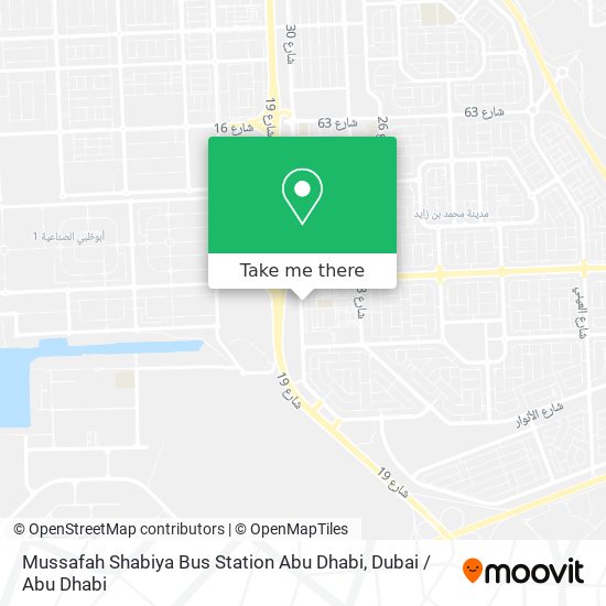 Mussafah Shabiya Bus Station Abu Dhabi map