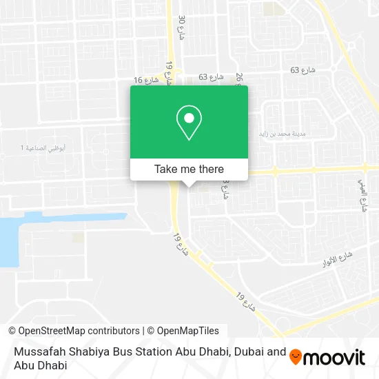 Mussafah Shabiya Bus Station Abu Dhabi map
