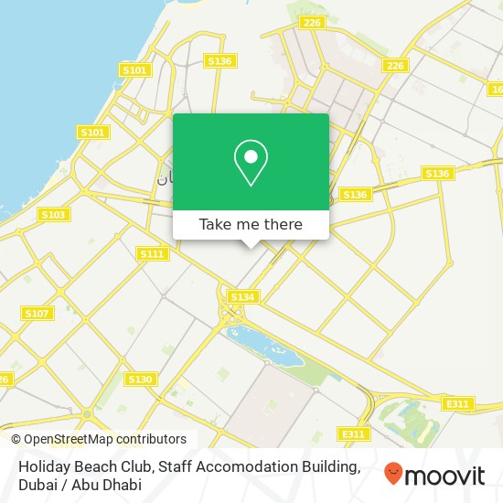 Holiday Beach Club, Staff Accomodation Building map