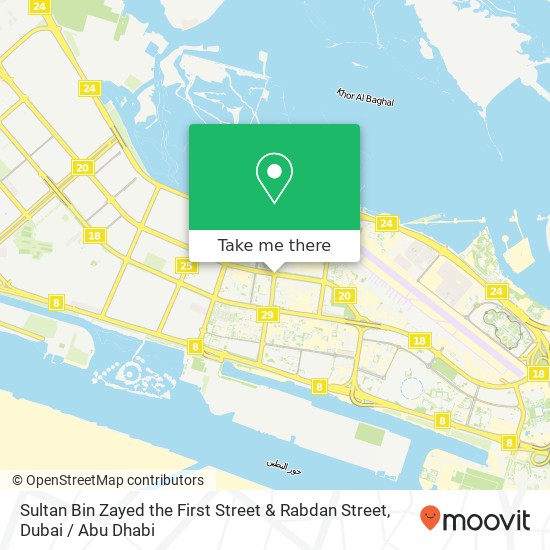 Sultan Bin Zayed the First Street & Rabdan Street map