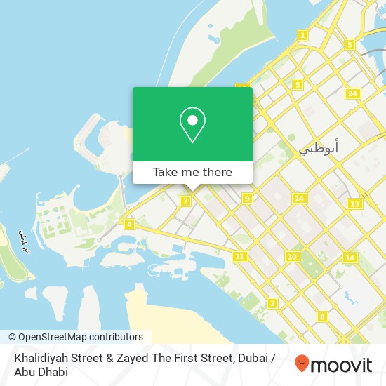 Khalidiyah Street & Zayed The First Street map
