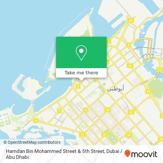 Hamdan Bin Mohammed Street & 5th Street map