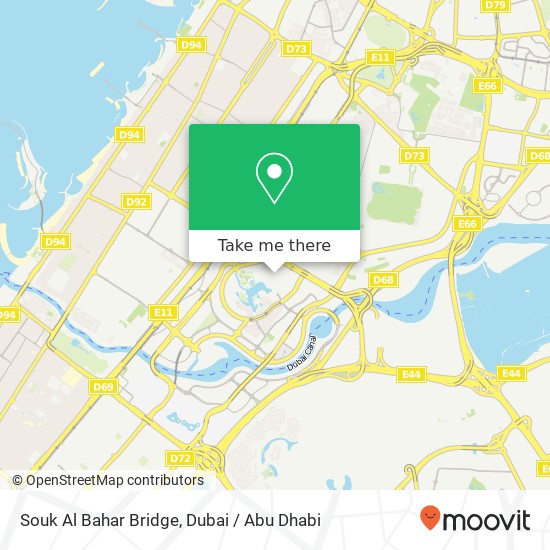 Souk Al Bahar Bridge map