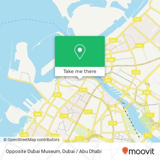 Opposite Dubai Museum map