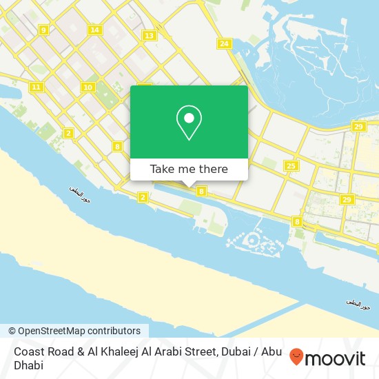 Coast Road & Al Khaleej Al Arabi Street map