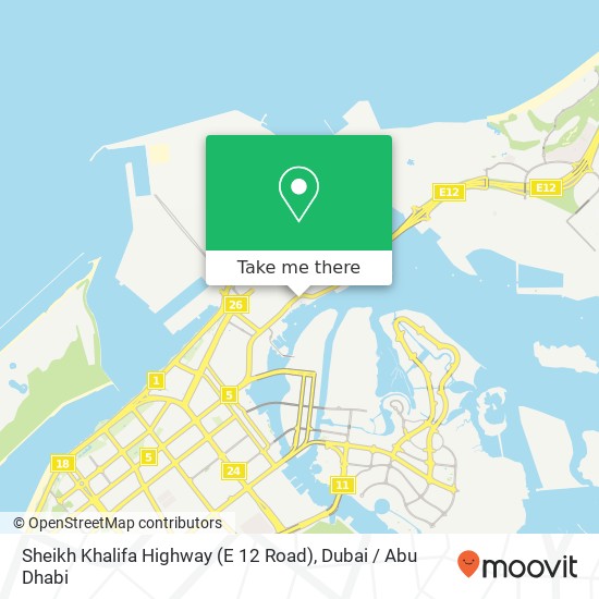 Sheikh Khalifa Highway (E 12 Road) map
