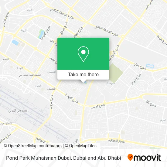 Pond Park Muhaisnah Dubai map