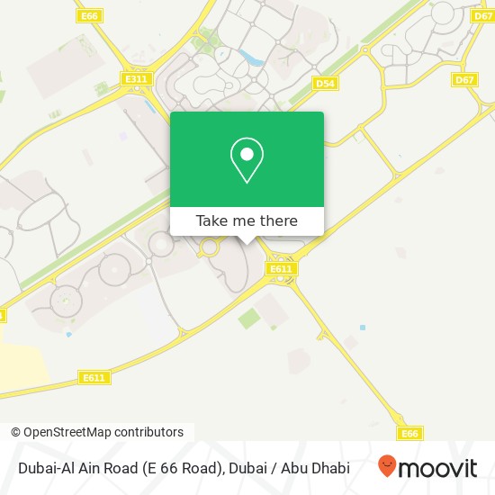 Dubai-Al Ain Road (E 66 Road) map