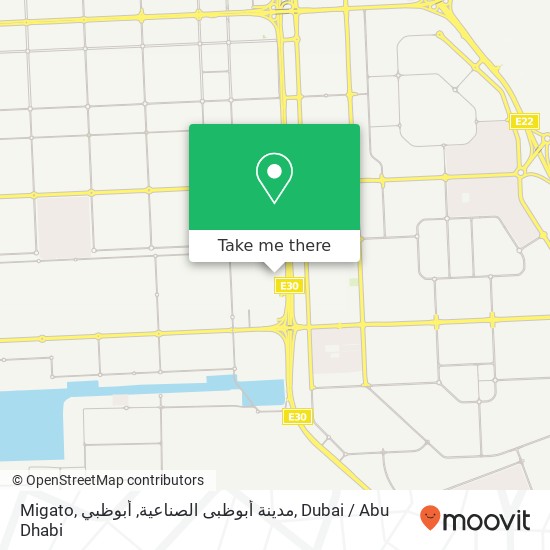 Migato, مدينة أبوظبى الصناعية, أبوظبي map