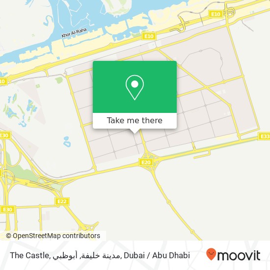 The Castle, مدينة خليفة, أبوظبي map