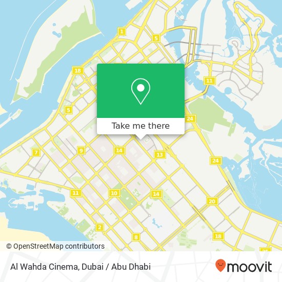 Al Wahda Cinema map