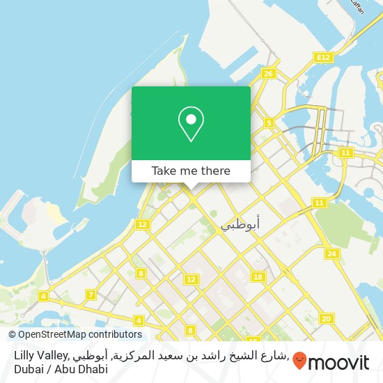 Lilly Valley, شارع الشيخ راشد بن سعيد المركزية, أبوظبي map