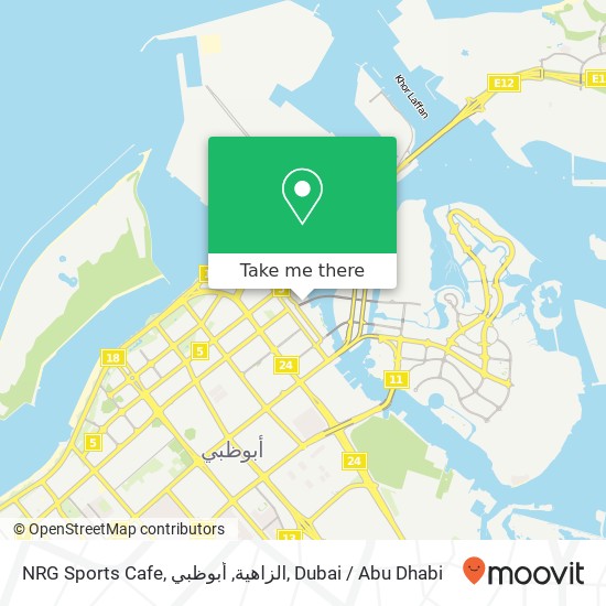 NRG Sports Cafe, الزاهية, أبوظبي map