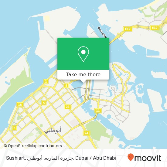 Sushiart, جزيرة الماريه, أبوظبي map
